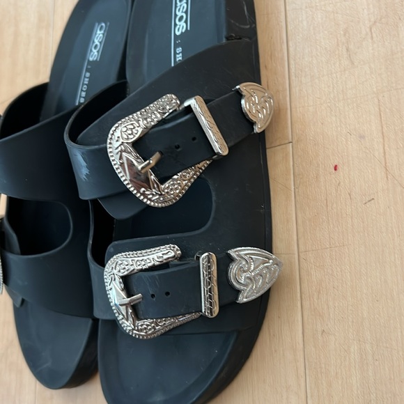 ASOS Black Buckle Belt Strap size 7 - Picture 3 of 6